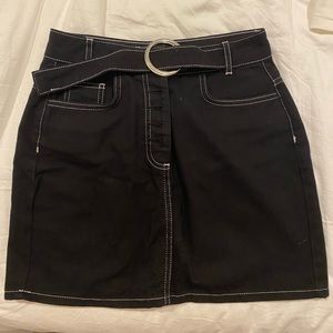 BDG black denim mini skirt